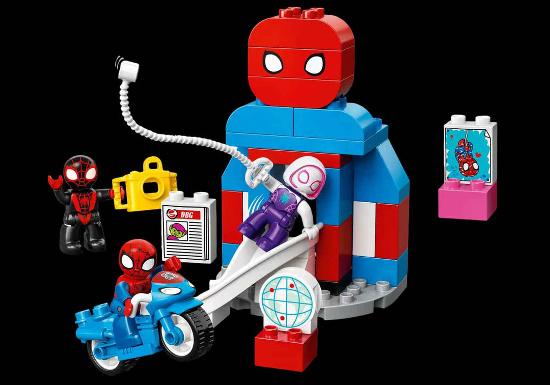 Marvel Spider-Man Lego Duplo, Spider-Man on motorcycle, headquarters