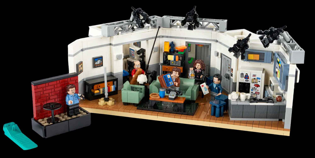 LEGO Seinfeld tv set, lego set, Kramer, Jerry, Elaine, George, stage, minifigures