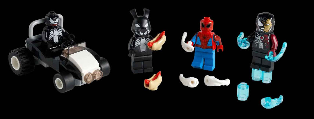 LEGO Marvel Spider-man vs venom and iron venom lego minifigures