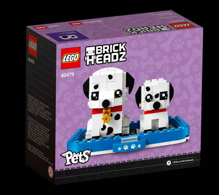 LEGO Brickheadz pets damation dog and puppy lego box, back side