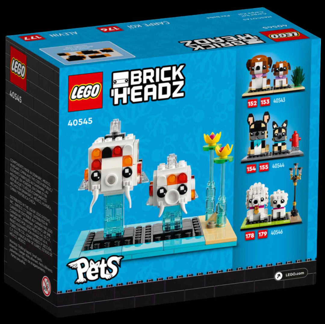 LEGO Brickheadz pets Koi fish box back side