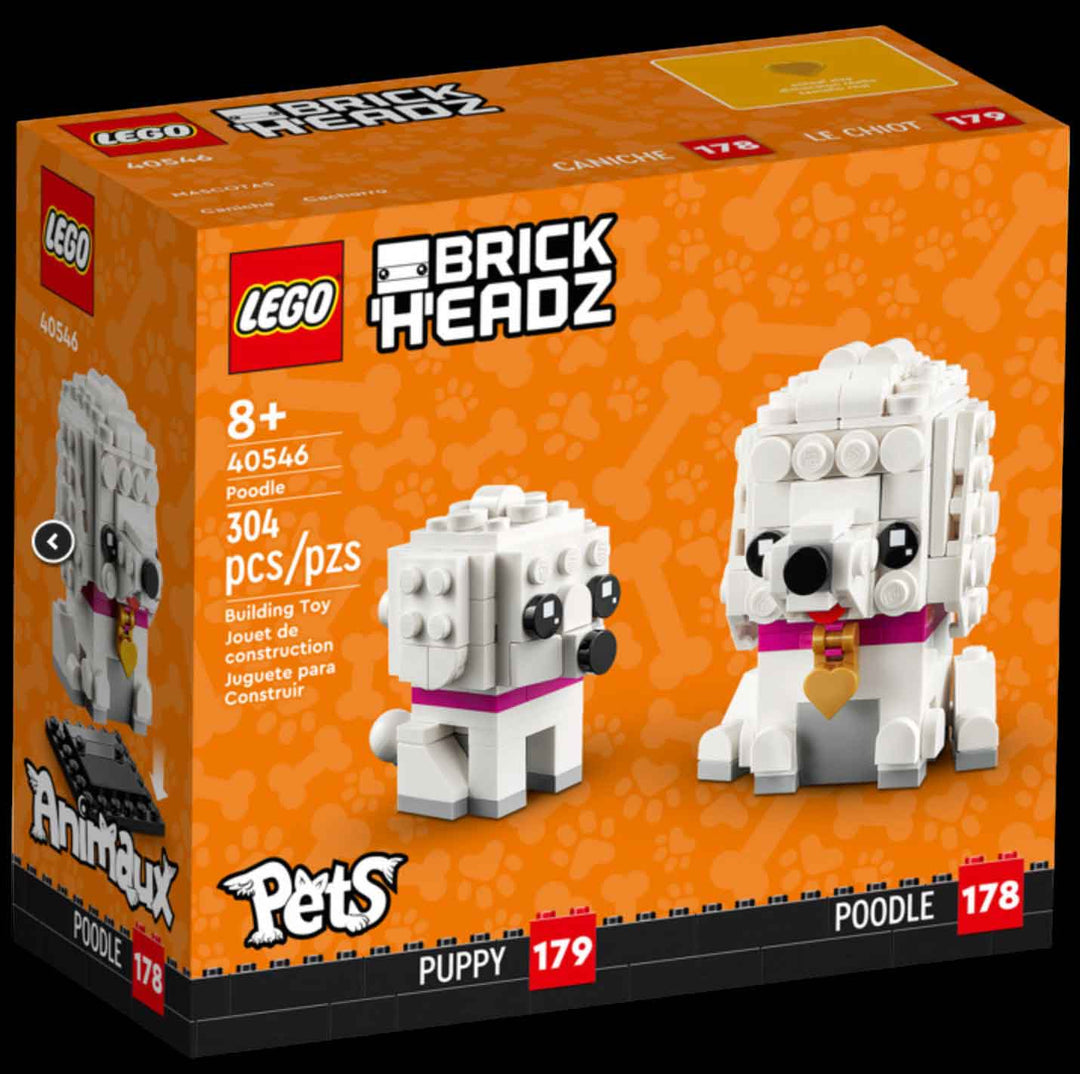 LEGO Brickheadz pets poodle and puppy box