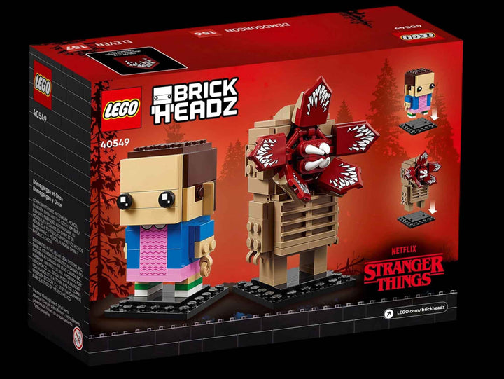 LEGO Brickheadz Netlfix stranger things box, LEGO Brickheadz Netlfix stranger things box, Eleven and demogorgon