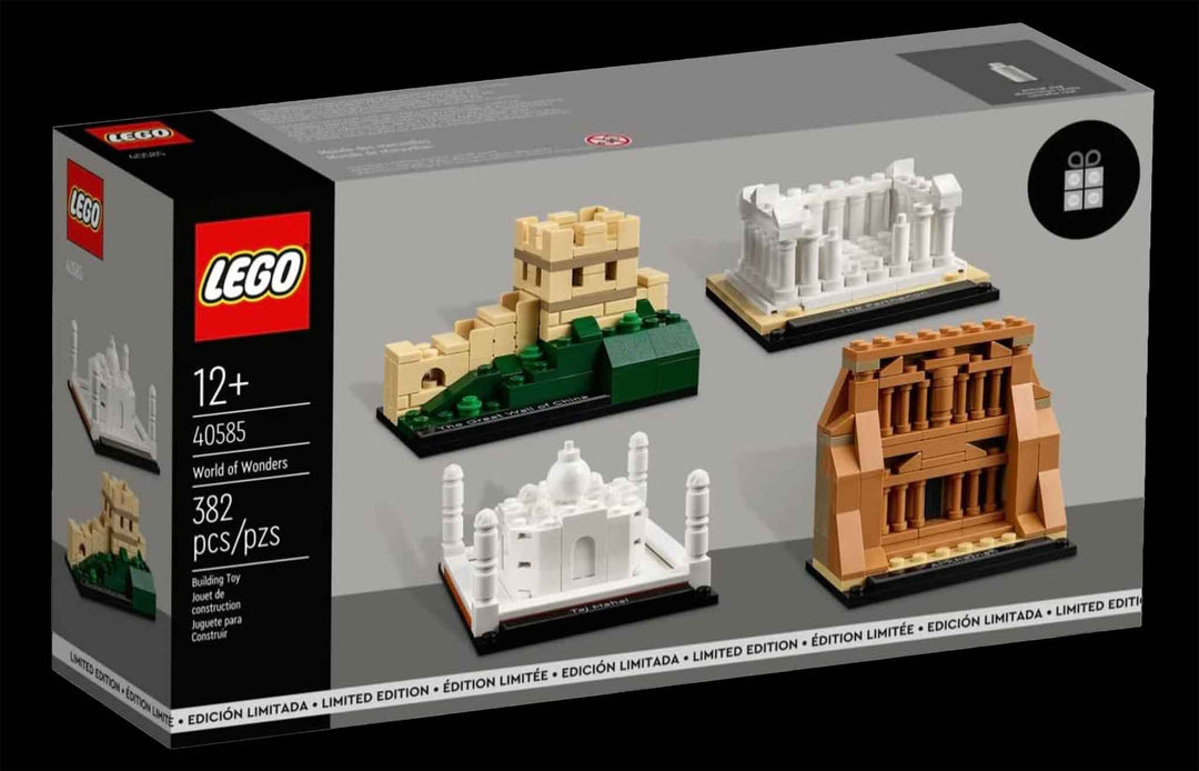 LEGO Wonders of the World set, box, the great wall, taj mahal 