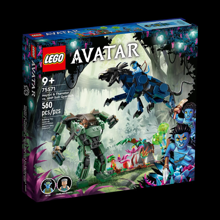 lego box of Avatar Neytiri & Thanator vs. AMP Suit Quaritch 75571