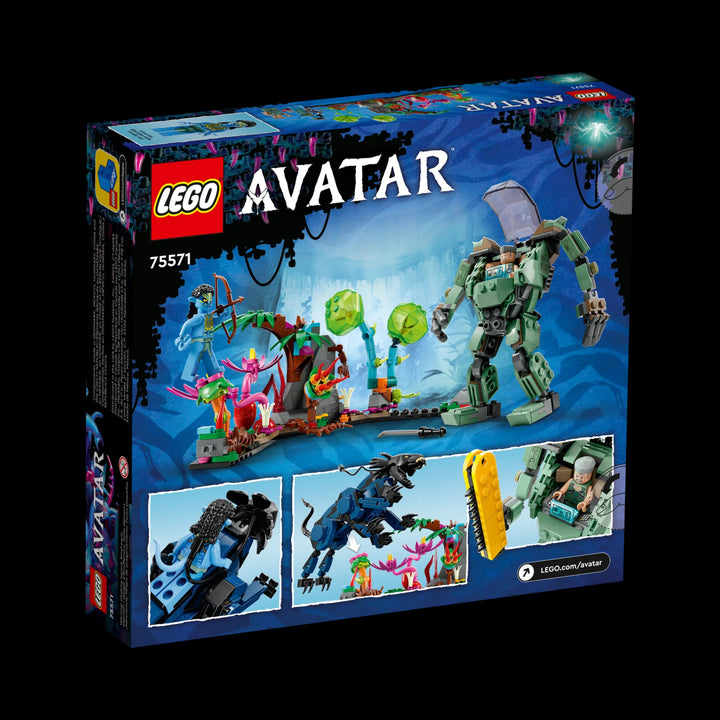 lego box of Avatar Neytiri & Thanator vs. AMP Suit Quaritch 75571