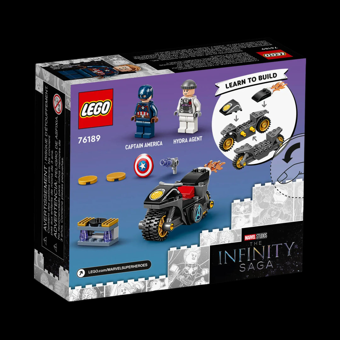 Lego box of Captain america and hydra face off 76189