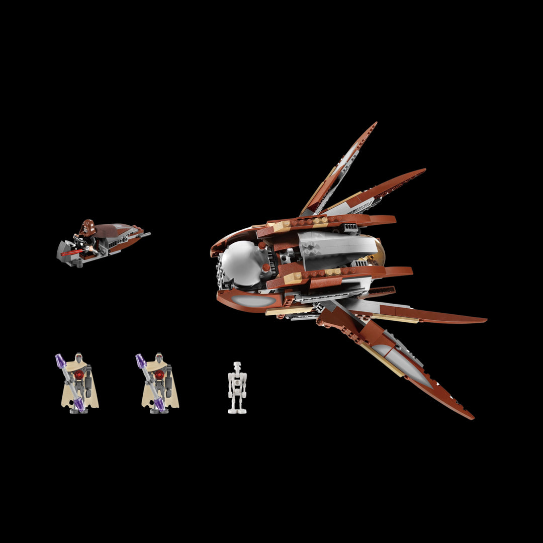 All elements of Count Dooku's Solar Sailer 7752