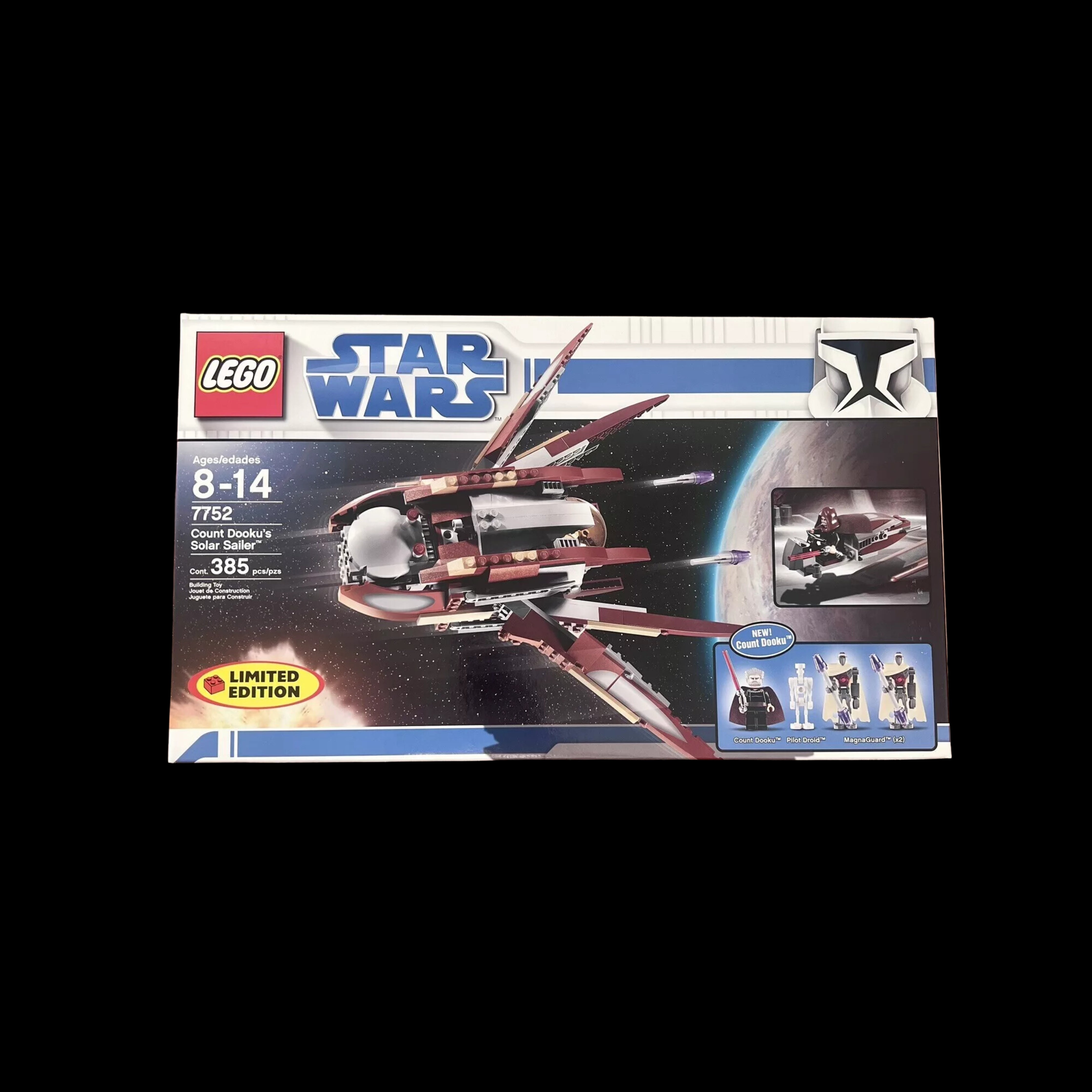 LEGO Star Wars 2024 7752 Count Dooku’s Solar Sailer 98% Complete with Instructions