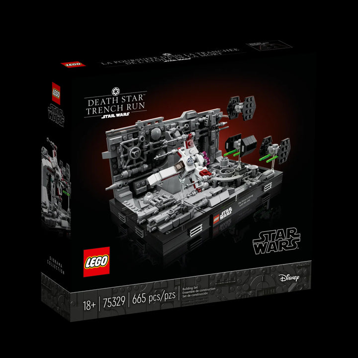 lego box of Death star trench run diorama 75329