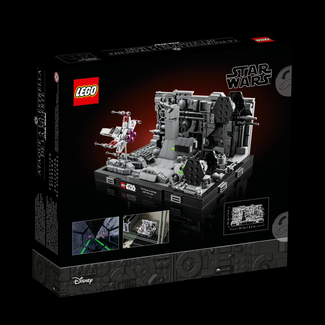 lego box of Death star trench run diorama 75329