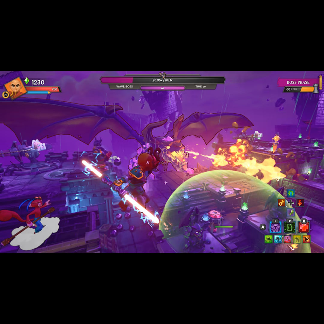 Gameplay of Dungeon Defenders Awakened (NSW)