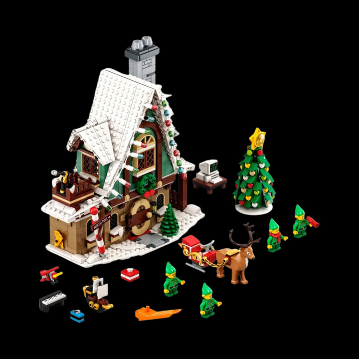 Complet set up of lego box of Elf club house 10275