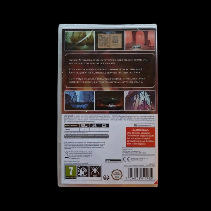 Back side view of Greak: Memories of Azur