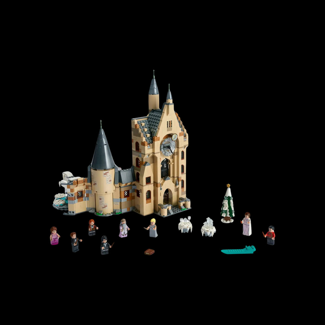 Fully assemble Hogwarts clock tower 75948 with all element