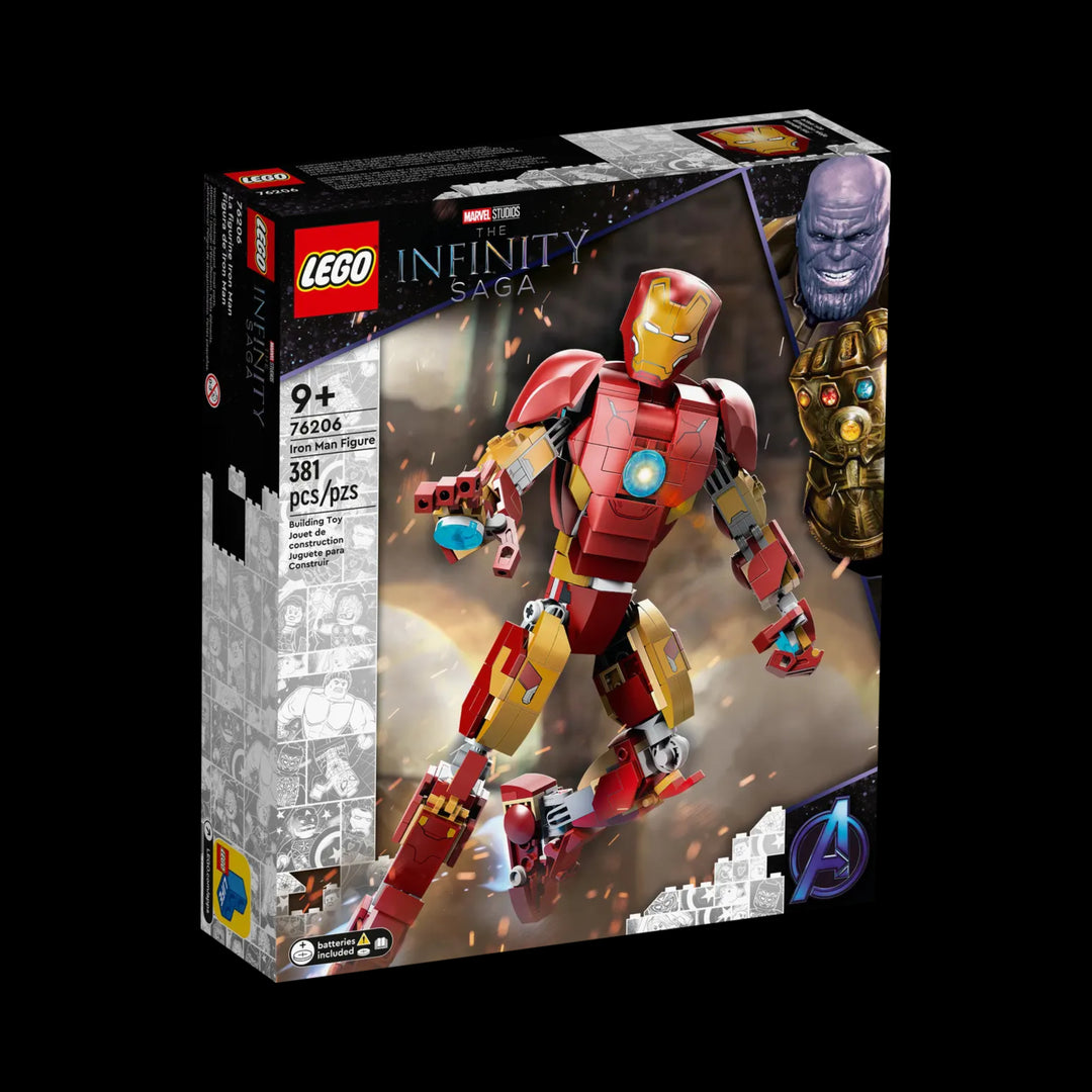 Lego box of Iron Man figure 76206