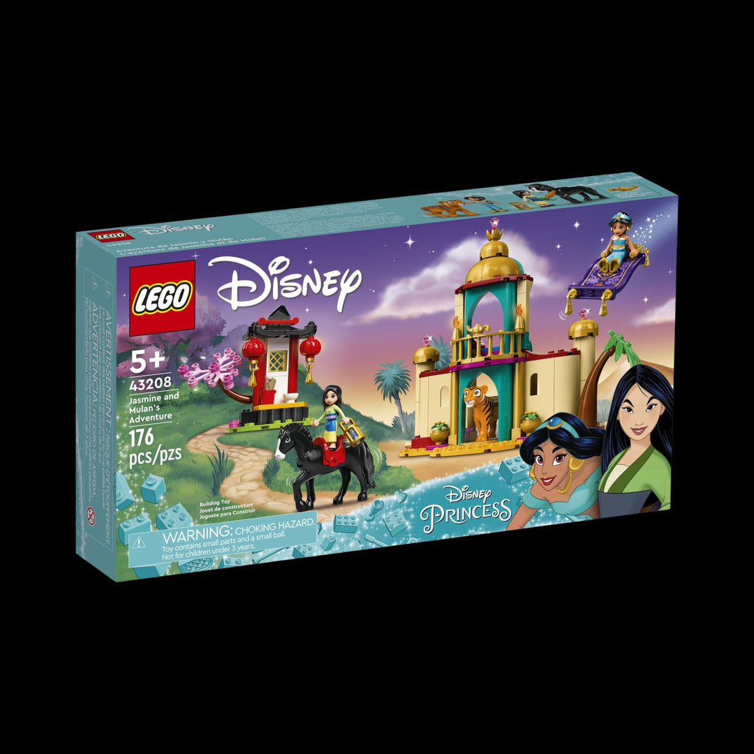 lego box of Jasmine and Mulan's adventure 43208