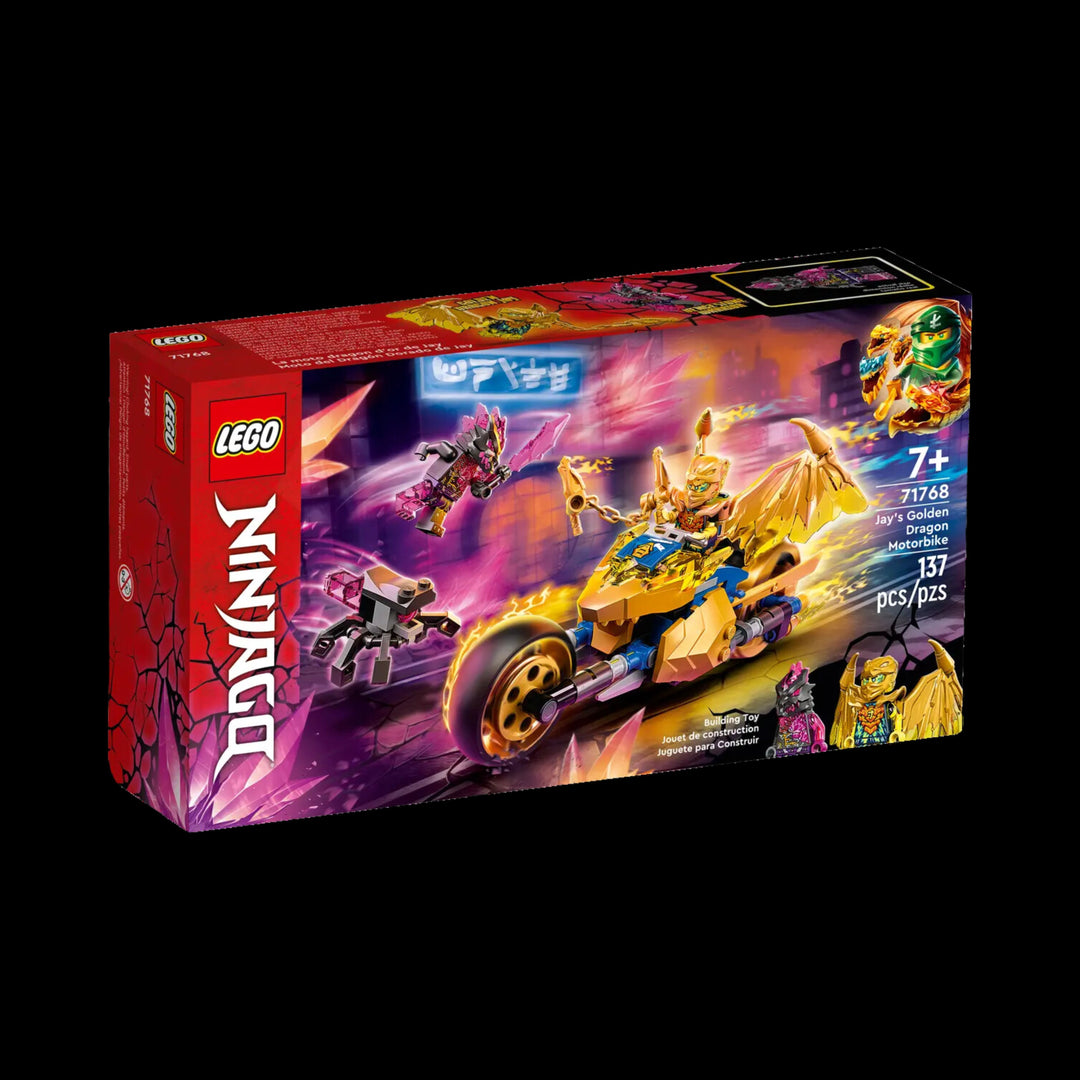 lego box of Jay's Golden Dragon Motorbike 71768