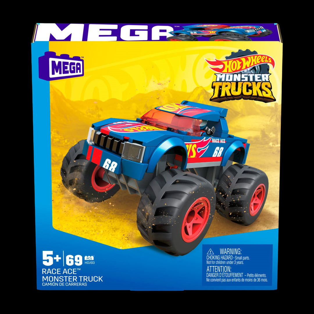 MAGA BOX OF MEGA Hot Wheels Race Ace Monster Truck Building Set