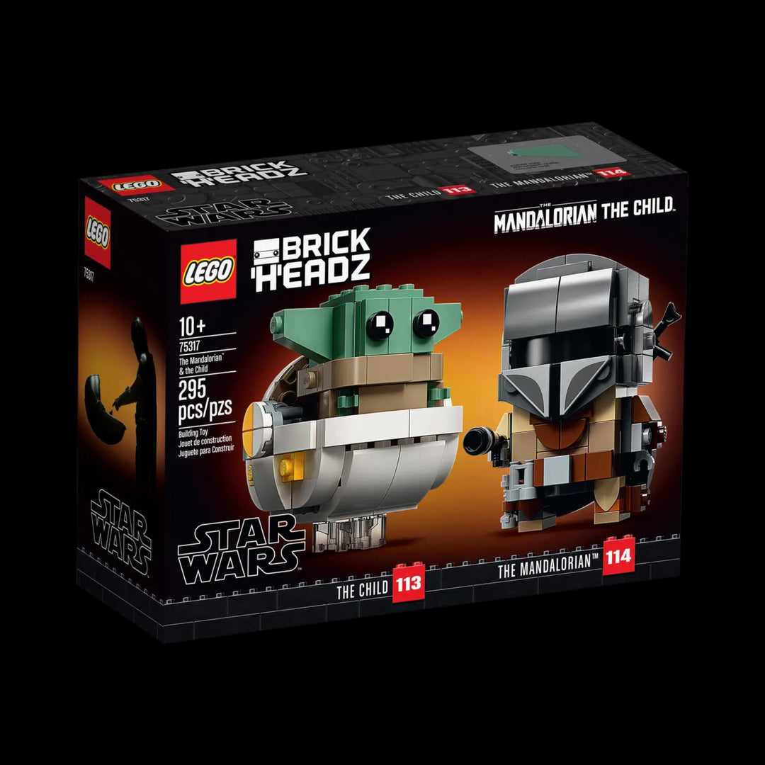 lego box of Mando and the child brickheadz 75317