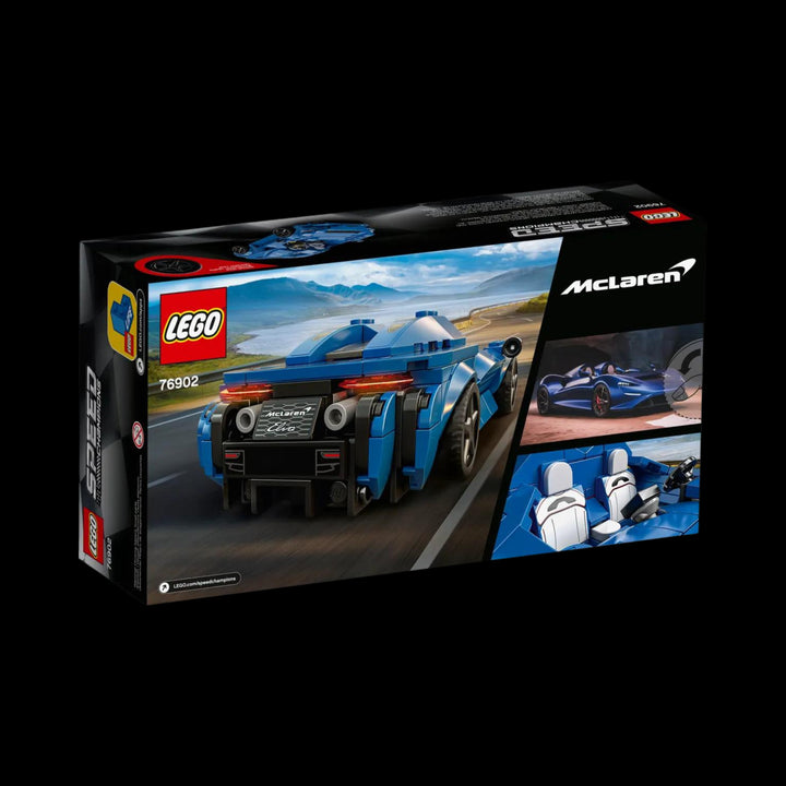 lego box of McLaren elva speed champs 76902