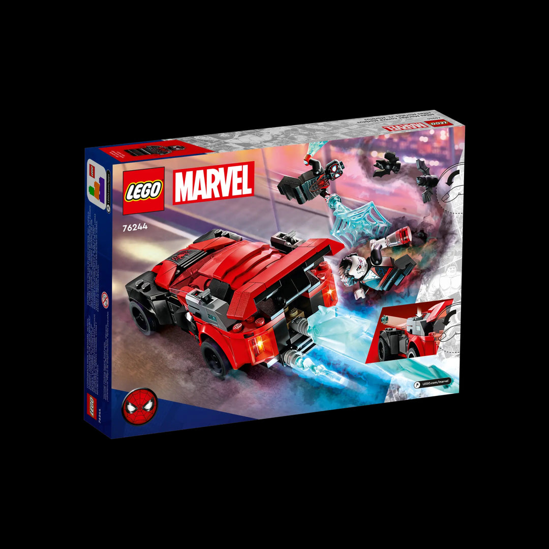 Lego box of Miles Morales vs. Morbius 76244