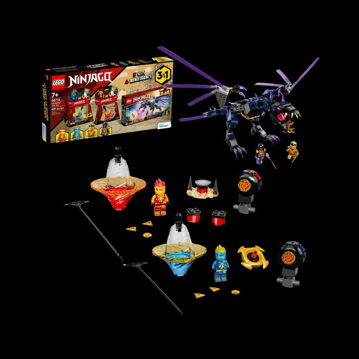 All element of Ninjago gift set 3 in 1 66715 with lego box