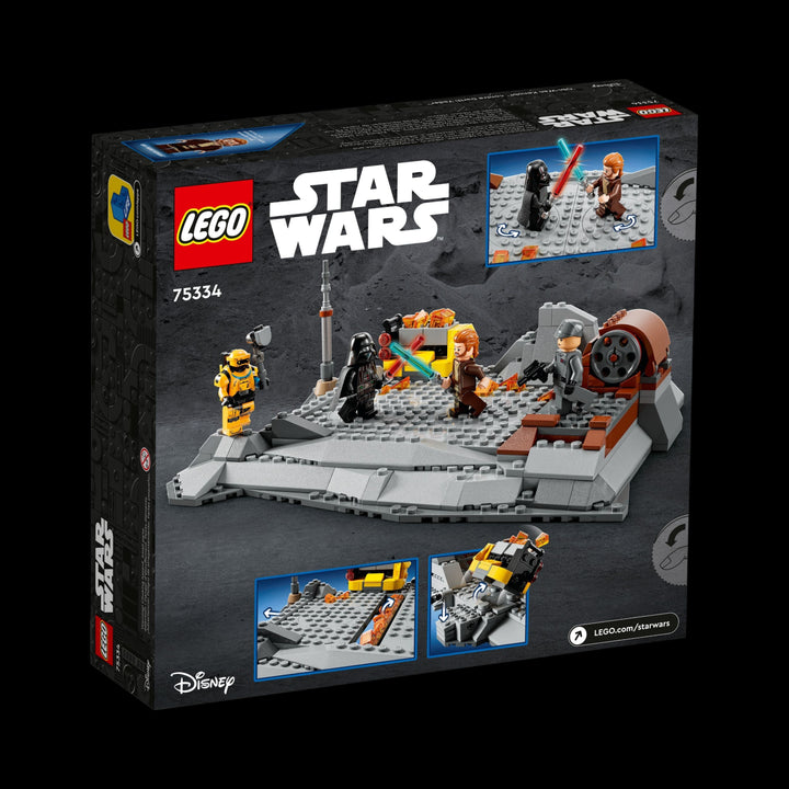 lego box of Obi Wan Kenobi Vs. Darth Vader 75334