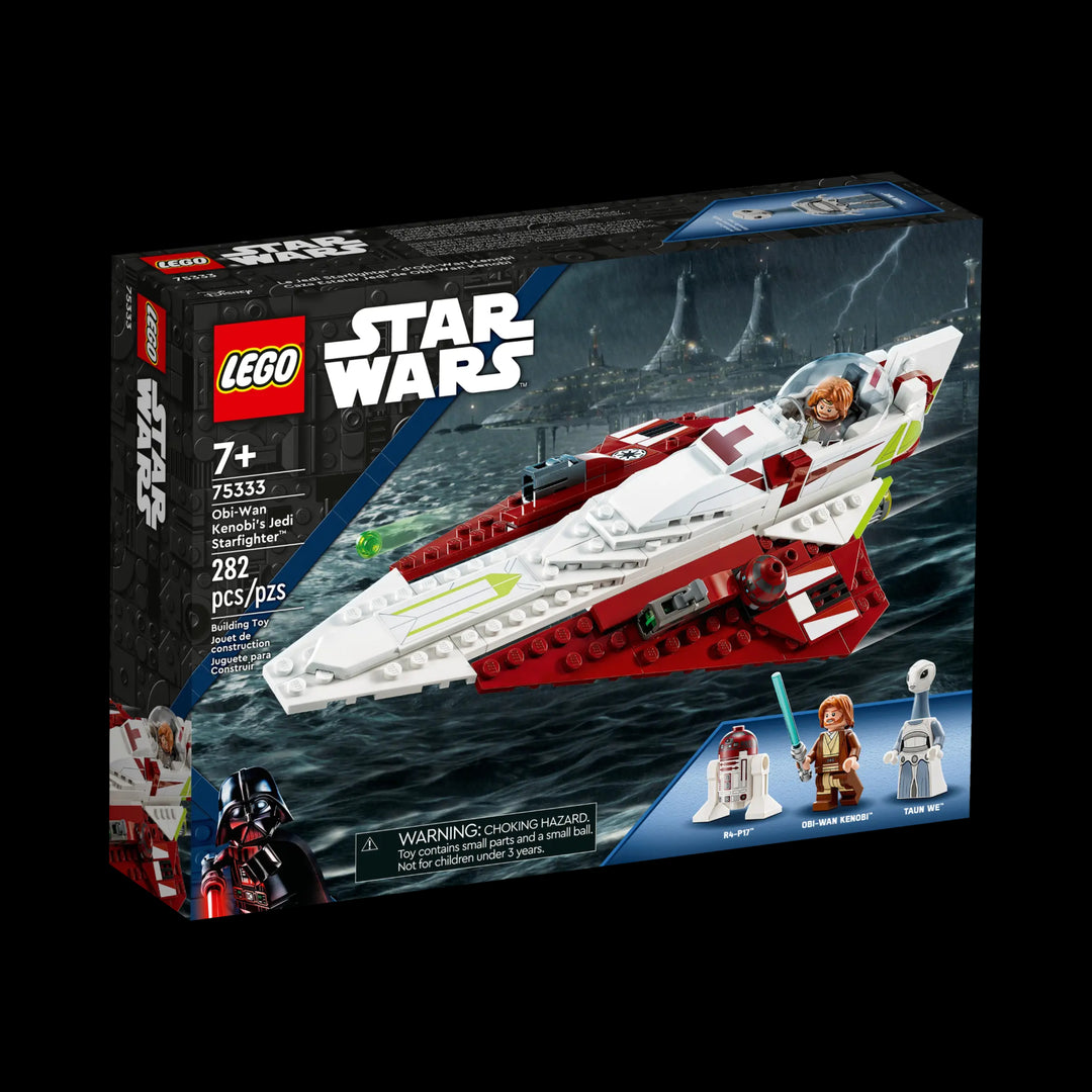 lego box of Obi-Wan Kenobi's Jedi Starfighter 75333