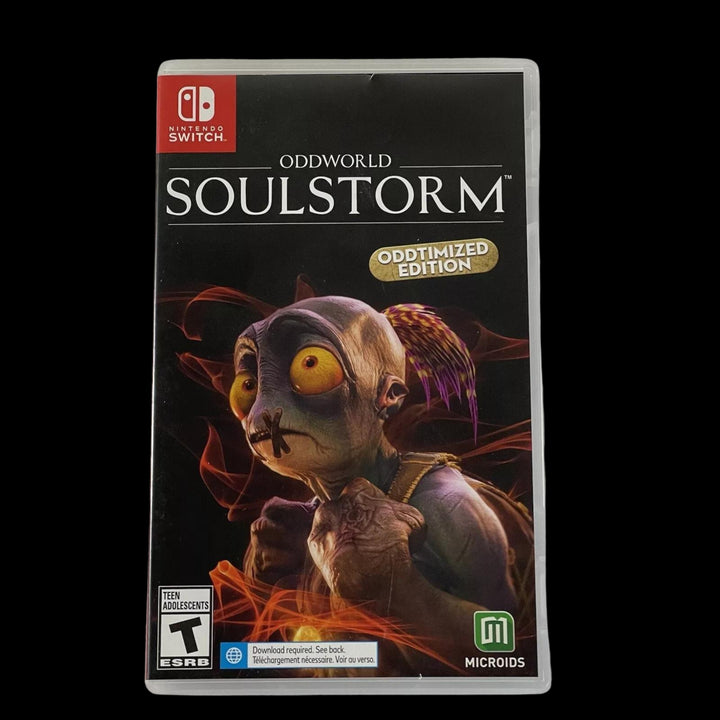 Front side of the case of Oddworld: Soulstorm - Oddtimized Edition (NSW)