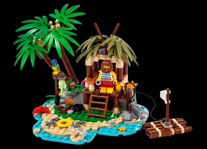 LEGO Ray the castaway, island, palm trees, ray minifigure, beard