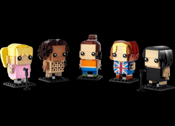 Elements of Lego box of Spice girls tribute