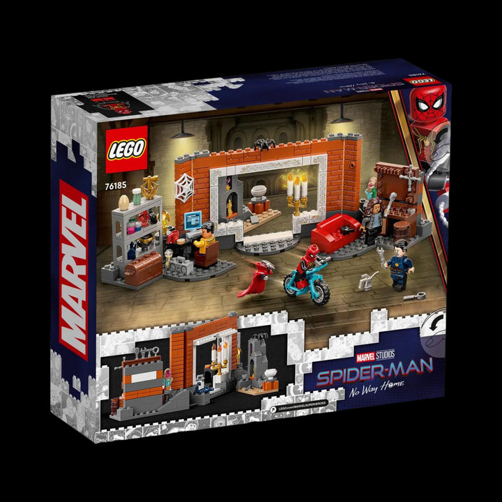 lego box of Spiderman at the sanctum workshop 76185