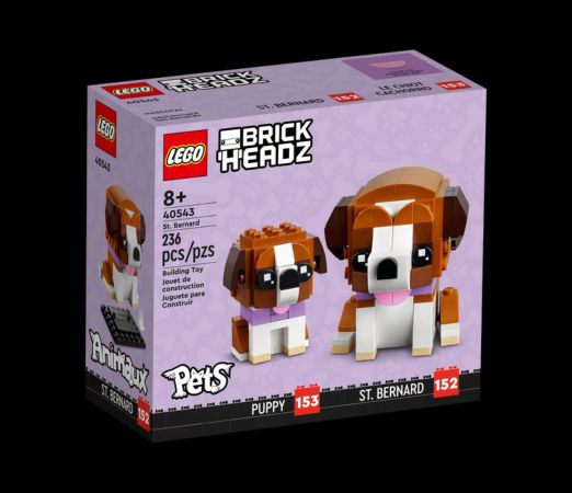 Lego box of St. Bernard brickheadz