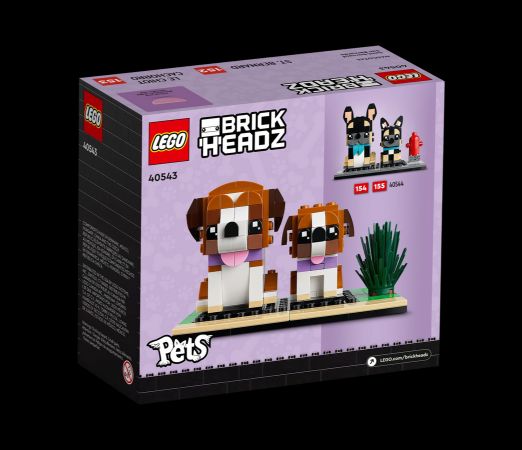 Lego box of St. Bernard brickheadz