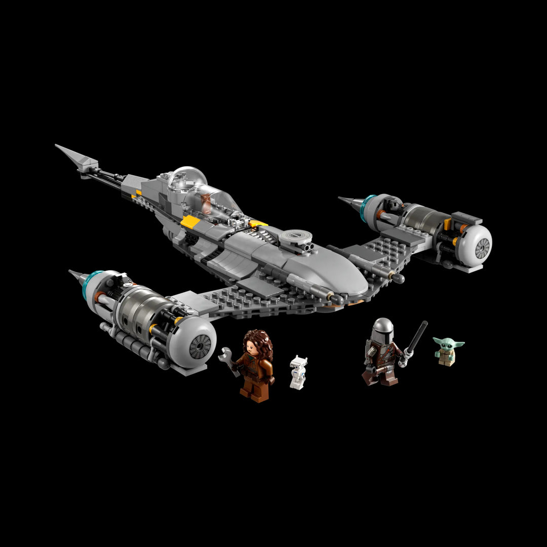 Fully assembel The Mandalorian N-1 starfighter 75325 with all elements