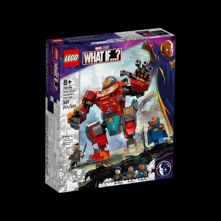 Lego box of Tony stark's sakaarian iron man 76194