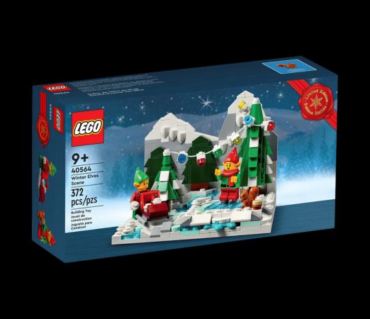 Lego box of Winter elves sceene