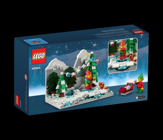 Lego box of Winter elves sceene