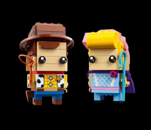 Elements of Lego box of Woody and Bo Peep