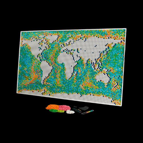 Front view of fully oragnize World Map 31203