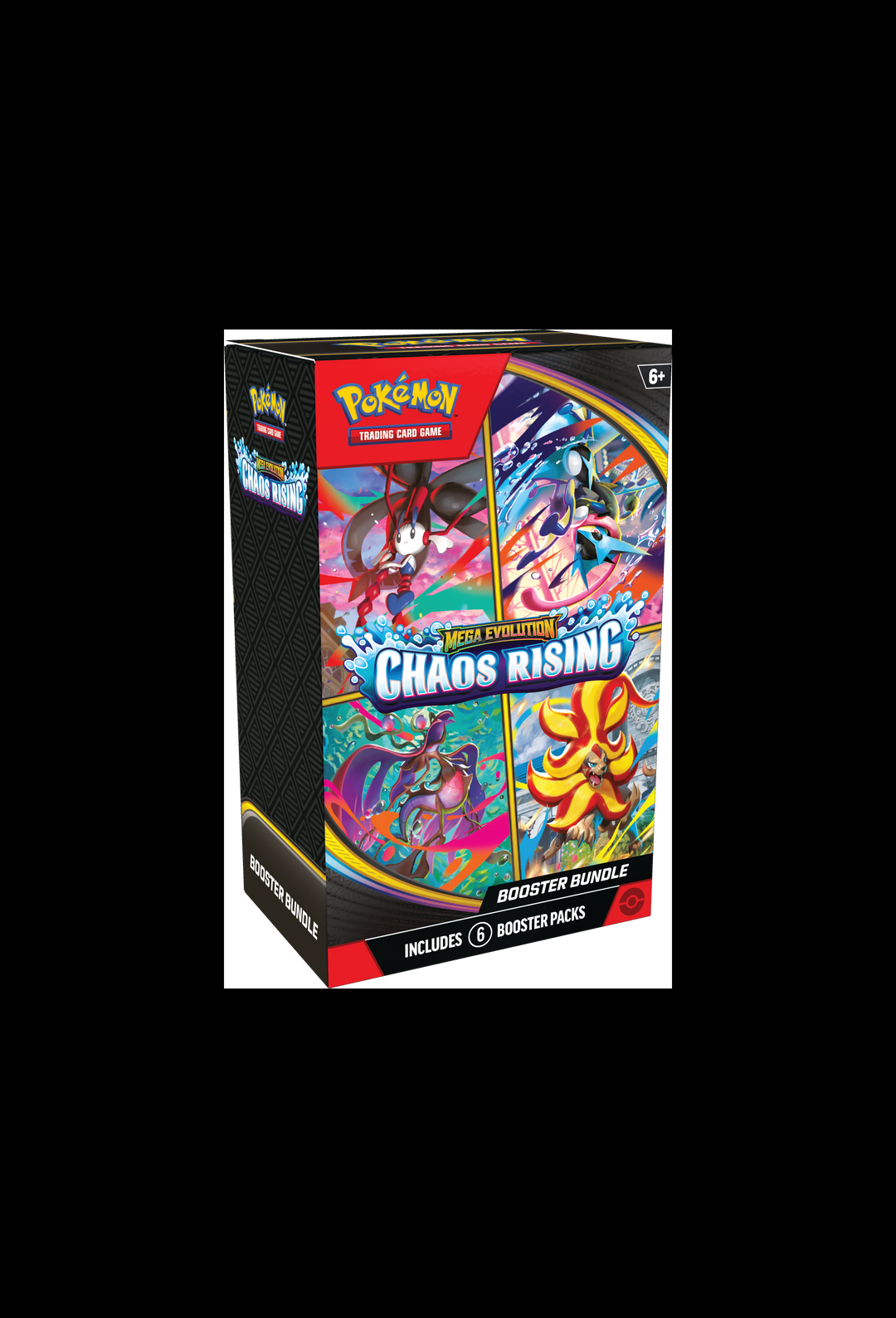 Pokémon Mega Evolution Chaos Rising booster bundle, centered at half scale
