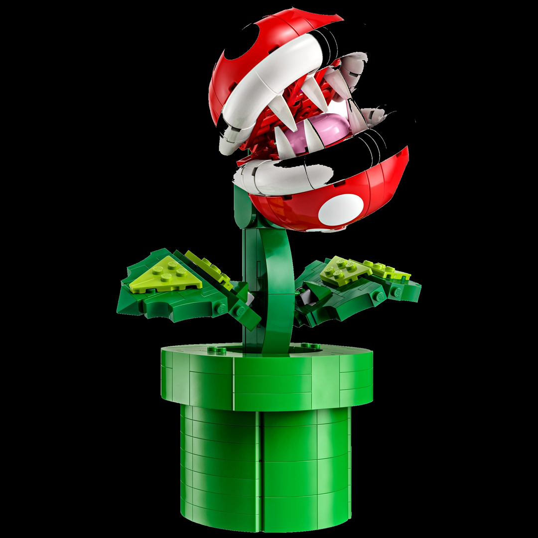 LEGO Super Mario Piranha Plant 71426 — built set on black background