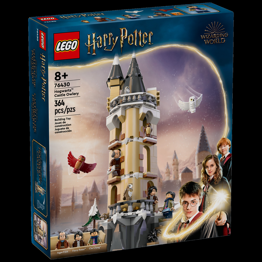 LEGO Harry Potter Hogwarts Castle Owlery 76430 — front of box on black background
