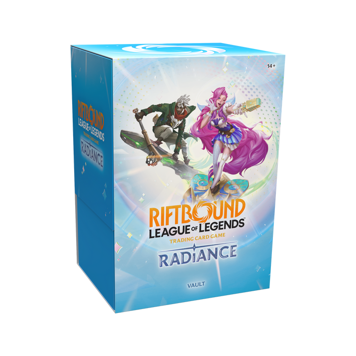 Riftbound Radiance Vault Bundle angled packaging from left