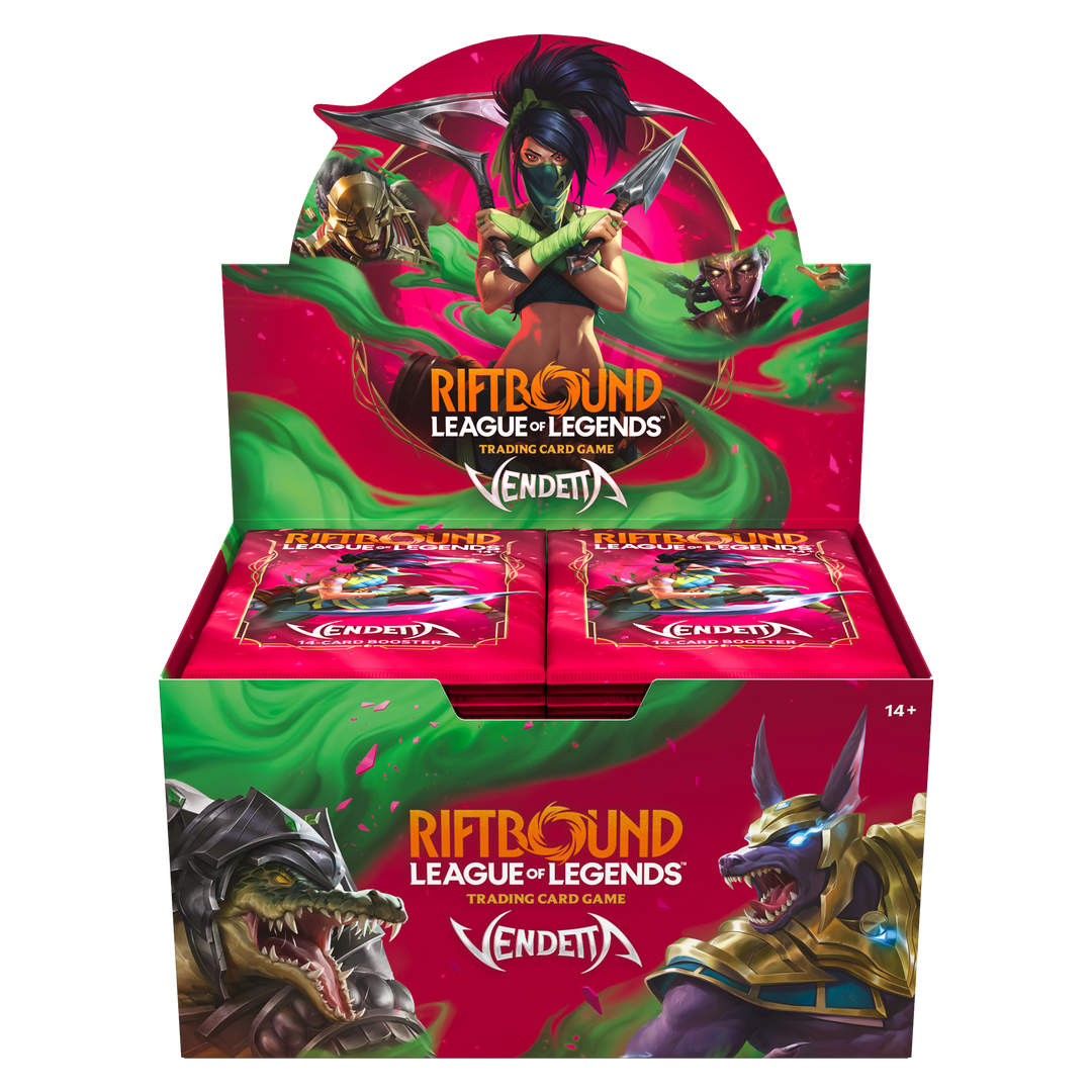 Riftbound Vendetta 24-pack booster display – manufacturer product artwork